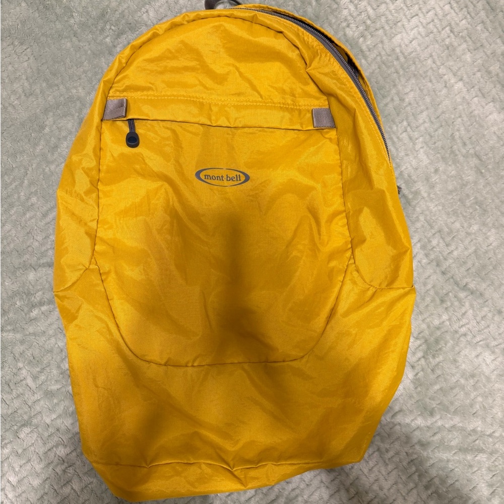 Yellow MontBell Lightweight Backpack 20L